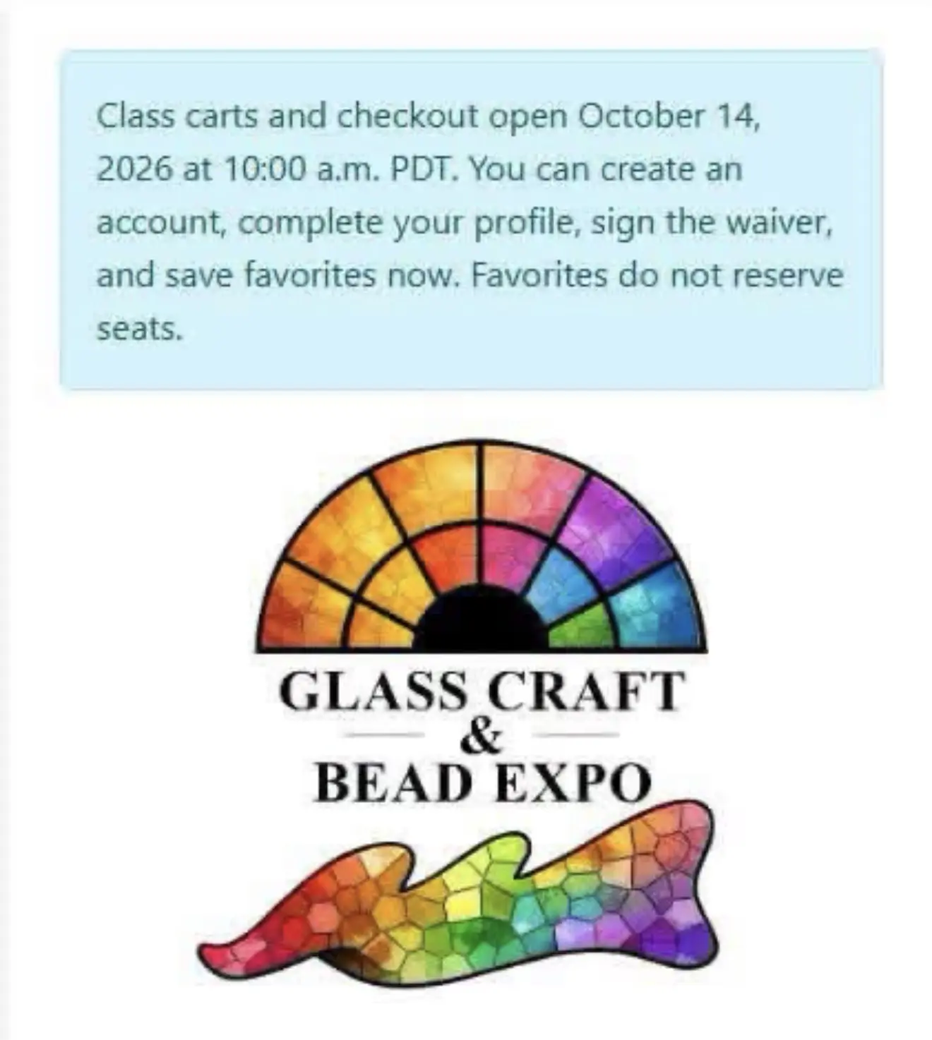 Announcement for a craft expo event